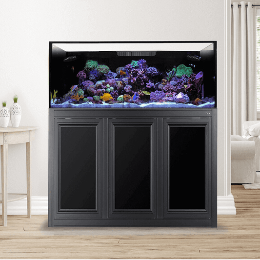 NUVO EXT 150 Aquarium with APS Stand Included (Reef Option) (Made to Order) (White/Black) - Innovative Marine