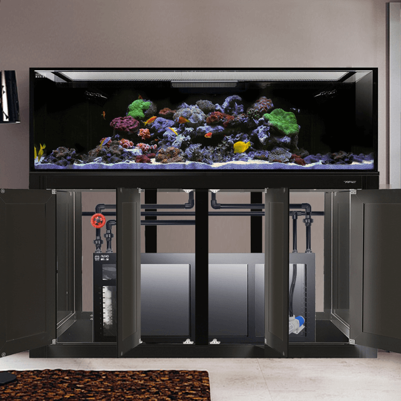 NUVO EXT 240 Gallon Aquarium w/ APS Stand Included (Reef Option) (White/Black) (Made to Order) - Innovative Marine