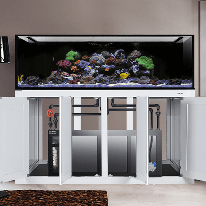 NUVO INT 240 Lagoon Aquarium with APS Stand Included (Reef Option) (Made to Order) (White/Black) - Innovative Marine