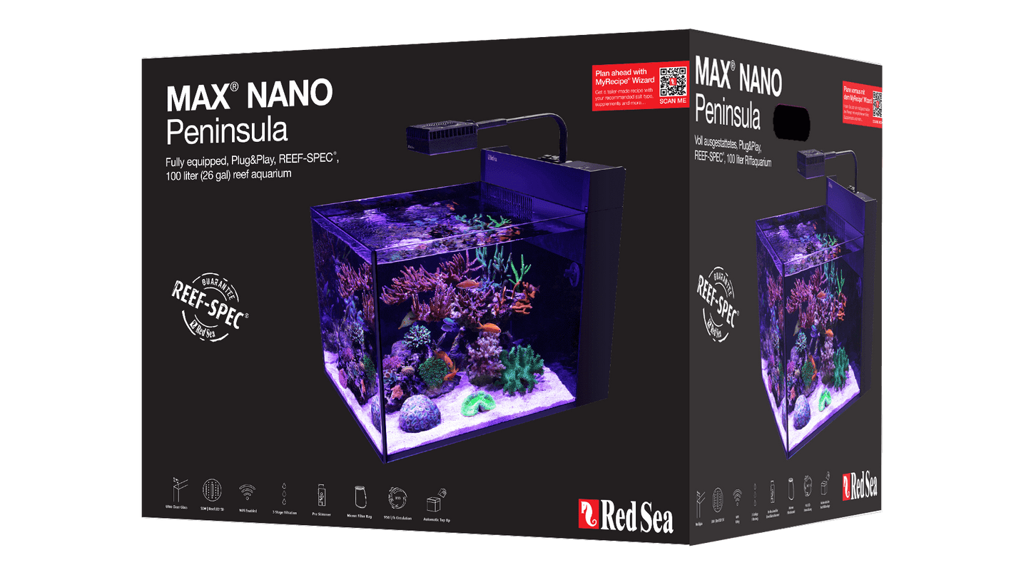 Red Sea Max Nano Cube Peninsula Complete Aquarium (26 Gallons)