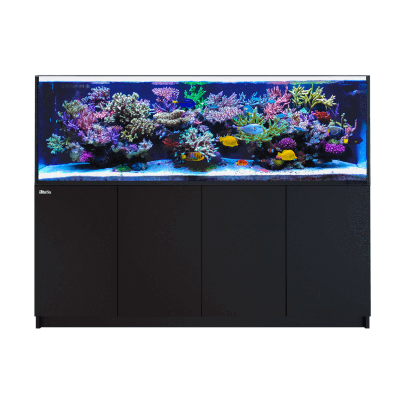 Red Sea - REEFER G2+ XXL 900L Includes Stand (235 Gallon) (White/Black) - front view black