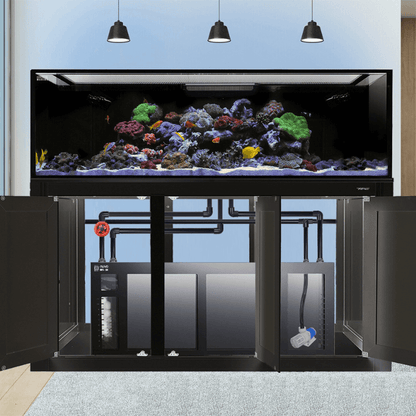 NUVO EXT 200 Aquarium w/ APS Stand Included (Reef Option) (White/Black) (Made to Order) - Innovative Marine