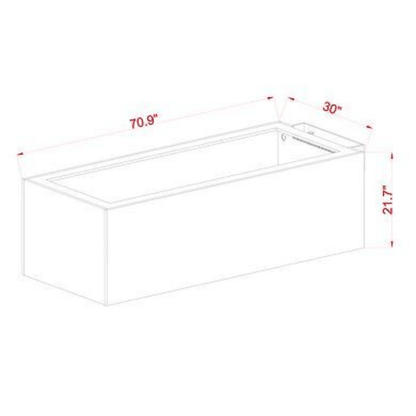 EXT 200 Peninsula Aquarium with APS Stand Included (Reef Option) (Made to Order) (White/Black) - Innovative Marine