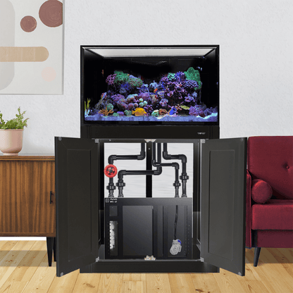 NUVO INT 75 Gallon Aquarium with APS Stand Including Complete Reef System (White/Black) - Innovative Marine