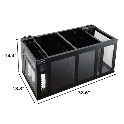 NUVO INT 112 Gallon Lagoon Aquarium with APS Stand Included (Reef Option) (Made to Order) (White/Black) - Innovative Marine