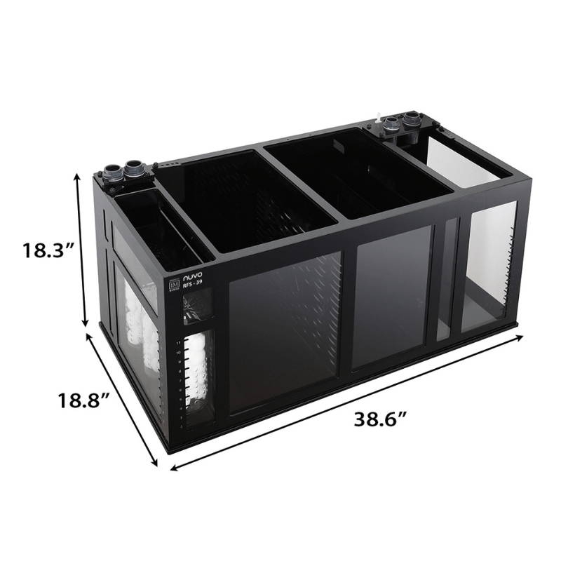 NUVO INT 112 Lagoon Aquarium with APS Stand Included (Reef Option) (Made to Order) (White/Black) - Innovative Marine