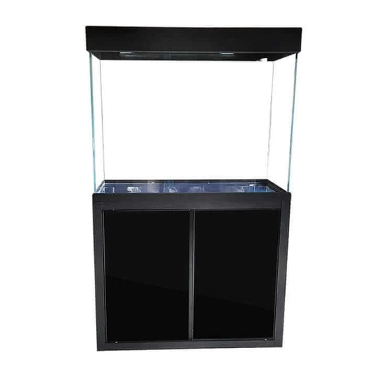 Aqua Dream 100 Gallon Tempered Glass Aquarium (Black) - front view