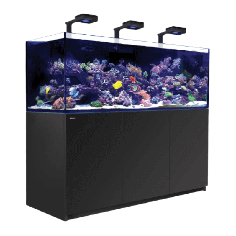 Red Sea REEFER XXL 750L G2+ Complete Reef (Included Lighting & Mounts) (200 Gallon) (Pearl White/Black) - angled view black 2
