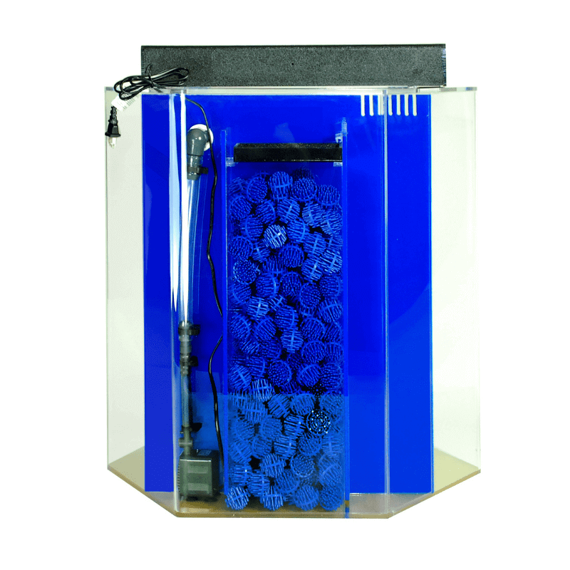 Hexagon AIO UniQuarium Acrylic Freshwater/Saltwater Aquarium (55-95 Gallon) Clear for Life