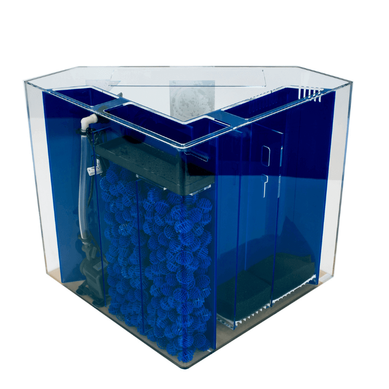 Pentagon (Corner) AIO UniQuarium Acrylic Freshwater/Saltwater Aquarium (50-125 Gallon) Clear for Life