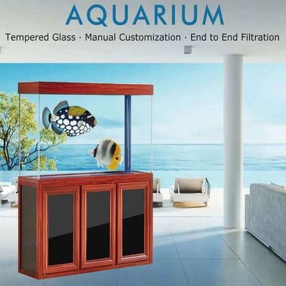 Aqua Dream 175 Gallon Tempered Glass Aquarium (Redwood) - model view 2