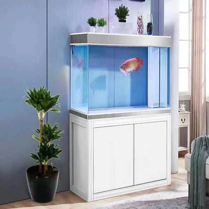 Aqua Dream 110 Gallon Tempered Glass Aquarium (Silver Edition) - front view model