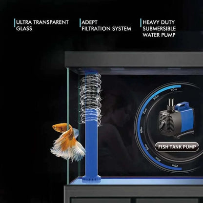 Aqua Dream 230 Gallon Tempered Glass Aquarium (Silver Edition) - about glass