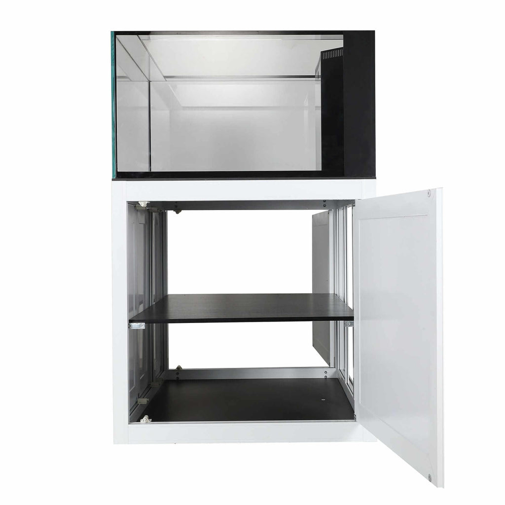NUVO INT 150 Lagoon Aquarium with APS Stand Included (Reef Option) (Made to Order) (White/Black) - Innovative Marine